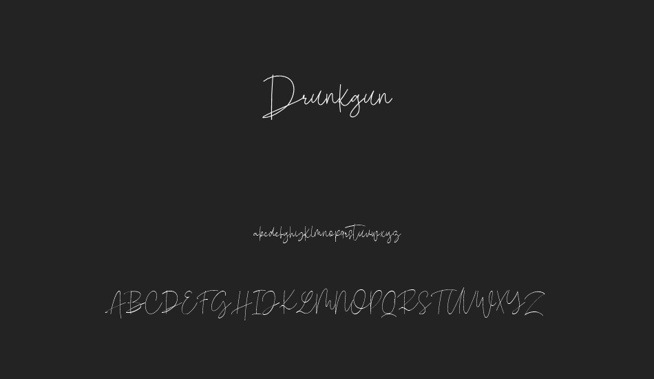 Drunkgun Personal Use font