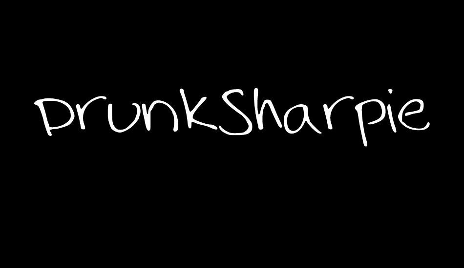 DrunkSharpieThin font big