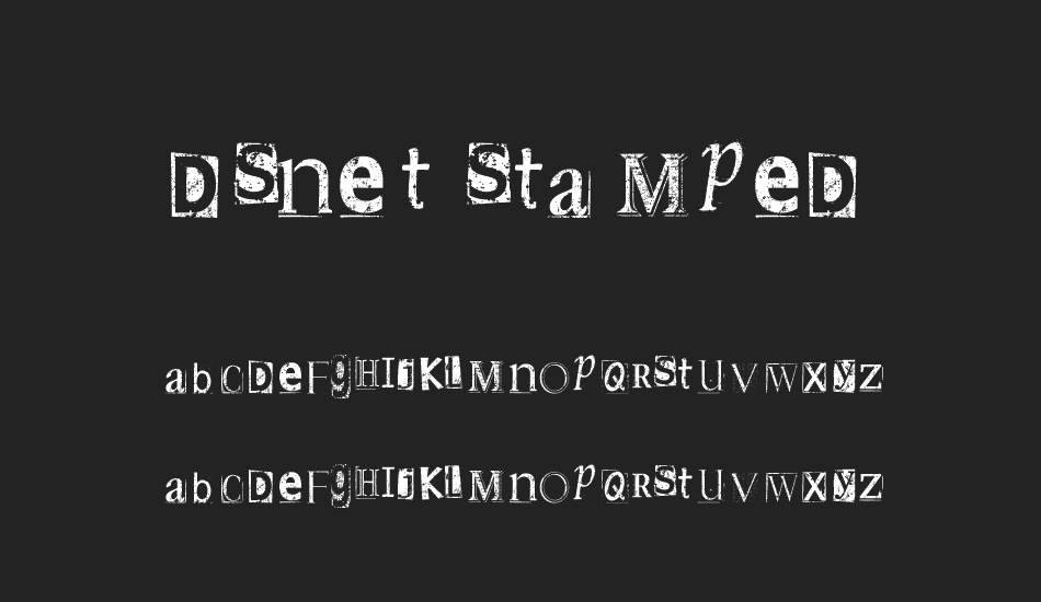 DSnet Stamped font