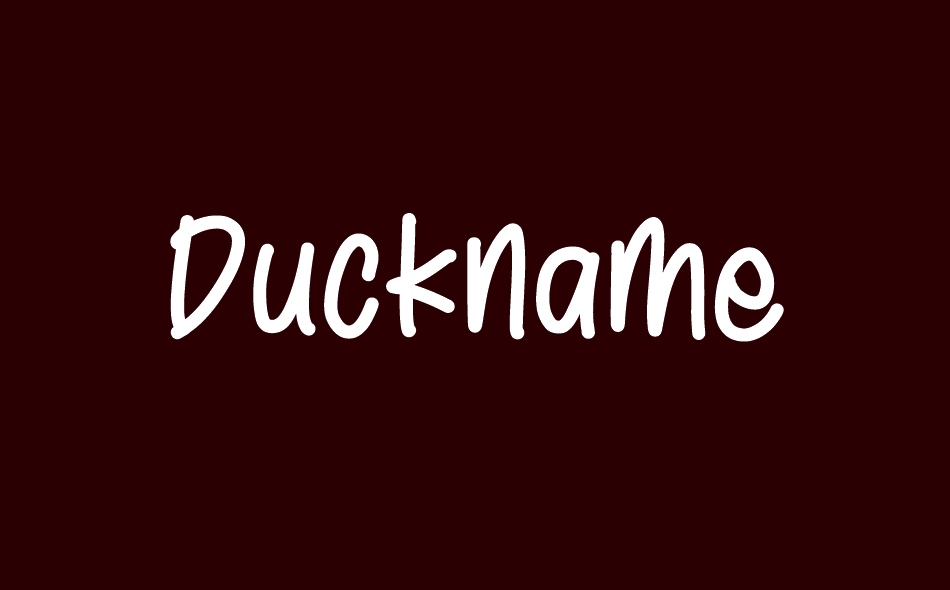 Duckname font big