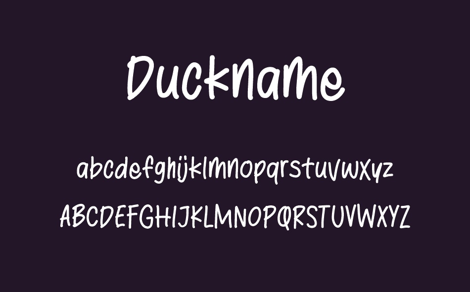Duckname font
