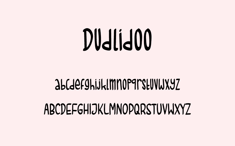 Dudlidoo font