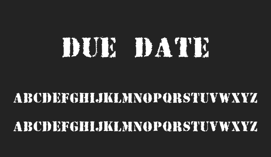 Due Date font