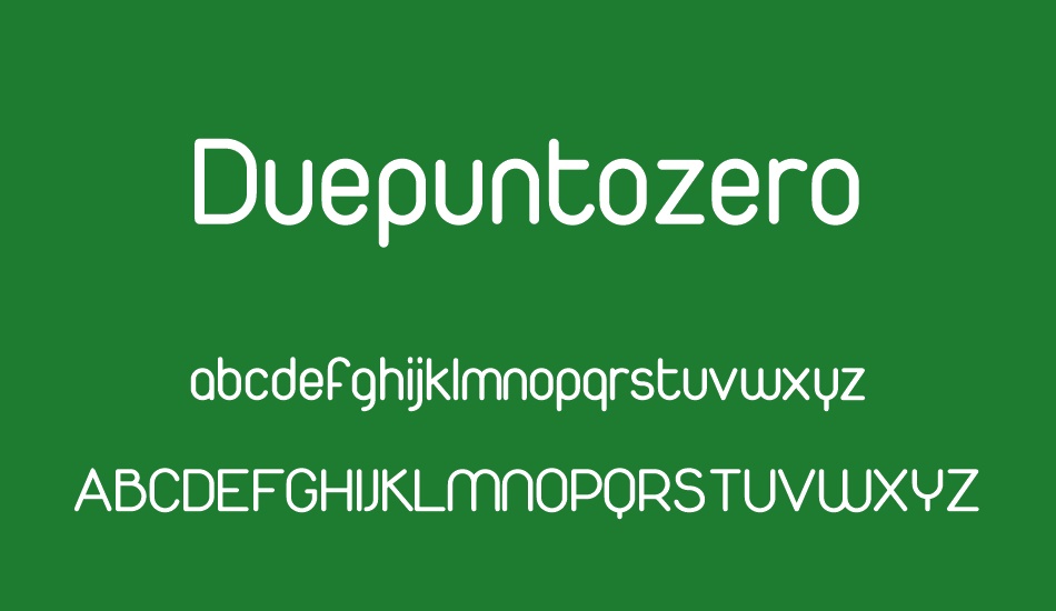 Duepuntozero font