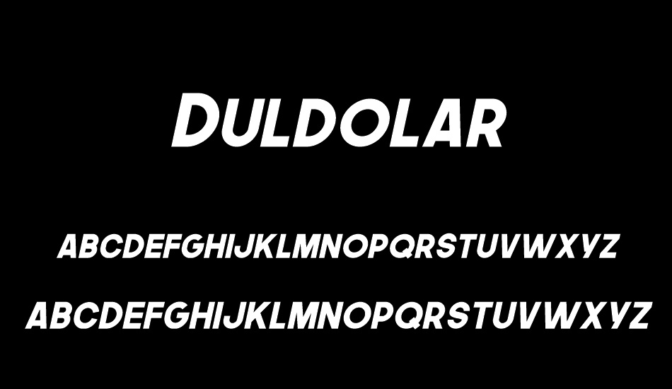 Duldolar font