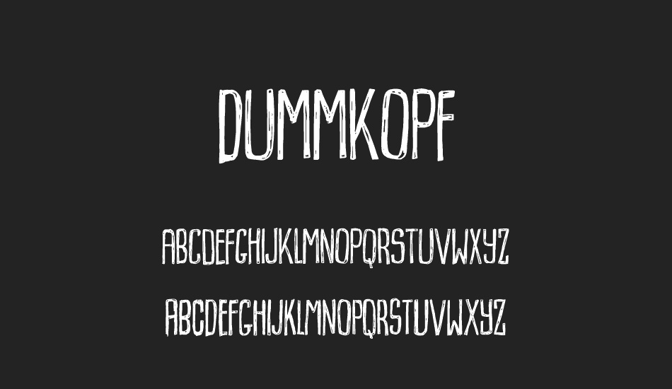 Dummkopf DEMO font