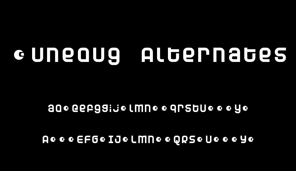 Dunebug Alternates font