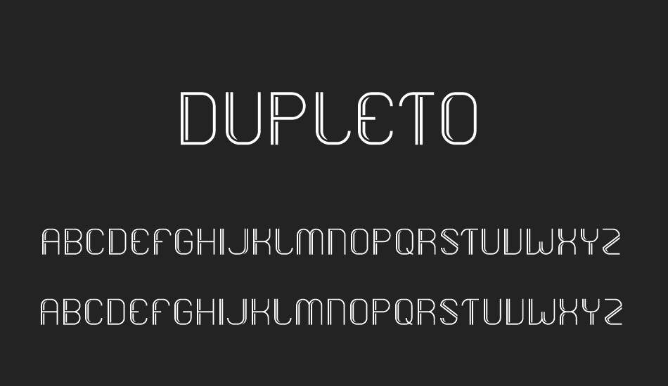 Dupleto font