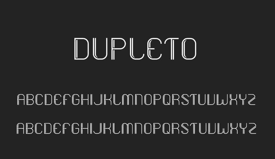 Dupleto font