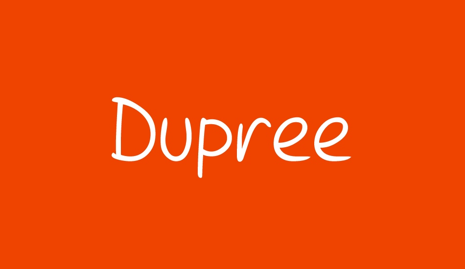 Dupree font big