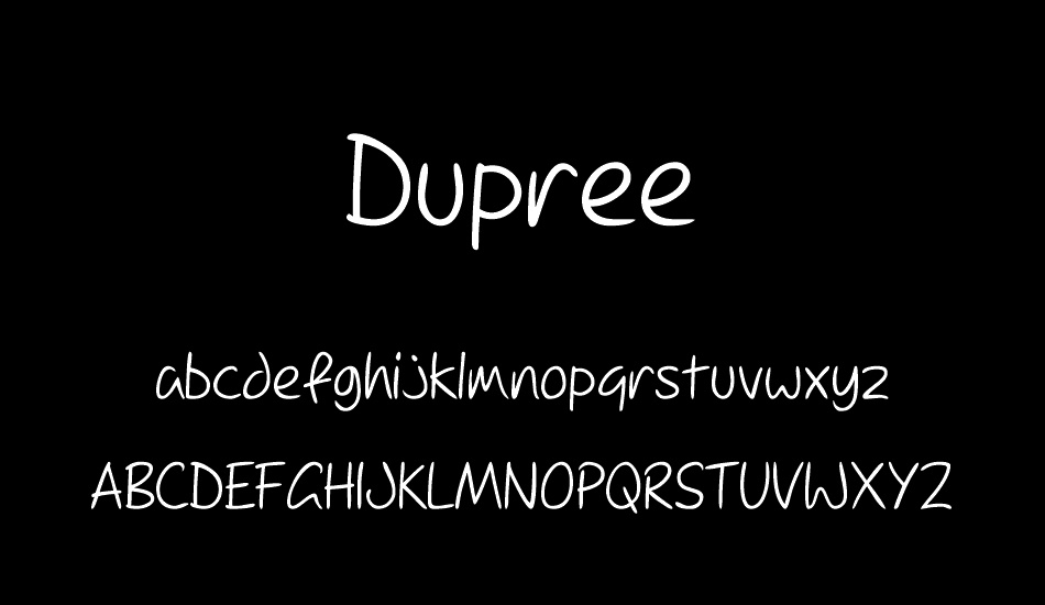 Dupree font