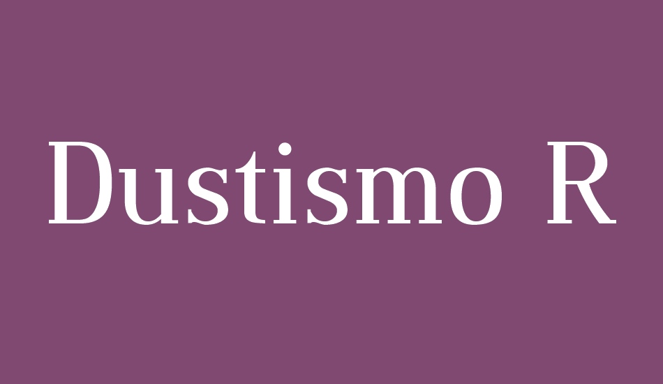 Dustismo Roman font big