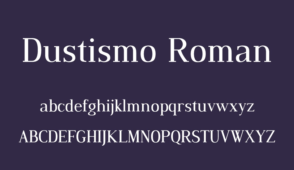 Dustismo Roman font