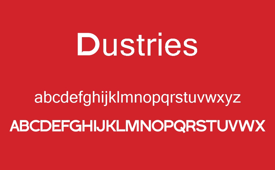 Dustries font