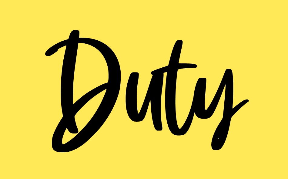 Duty Beauty font big