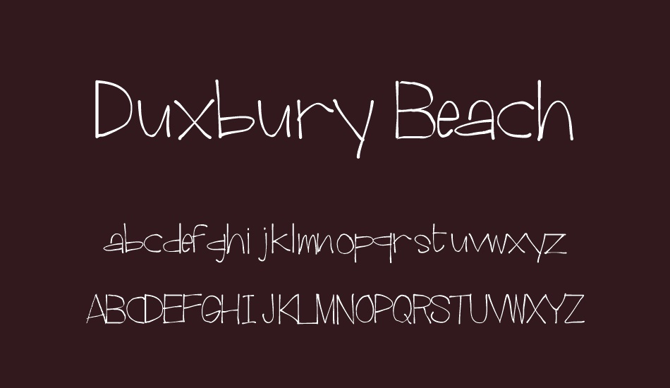 Duxbury Beach font