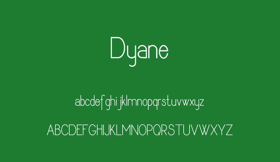 Dyane font