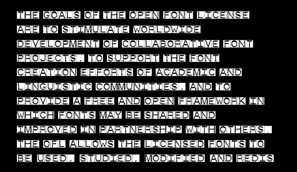 DymoFontInvers font 1