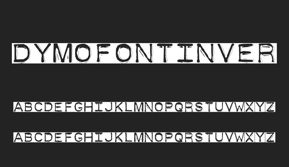 DymoFontInvers font