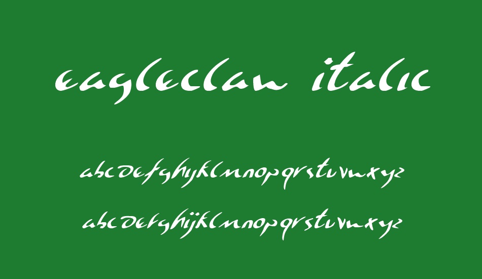 Eagleclaw Italic font
