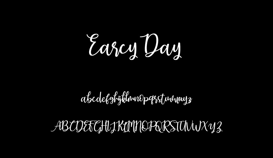 Earcy Day font