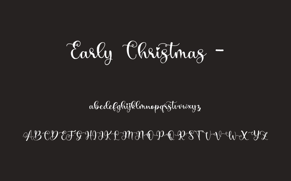 Early Christmas font