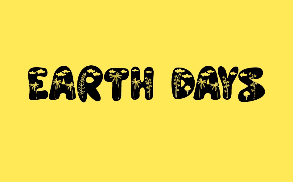 Earth Days font big