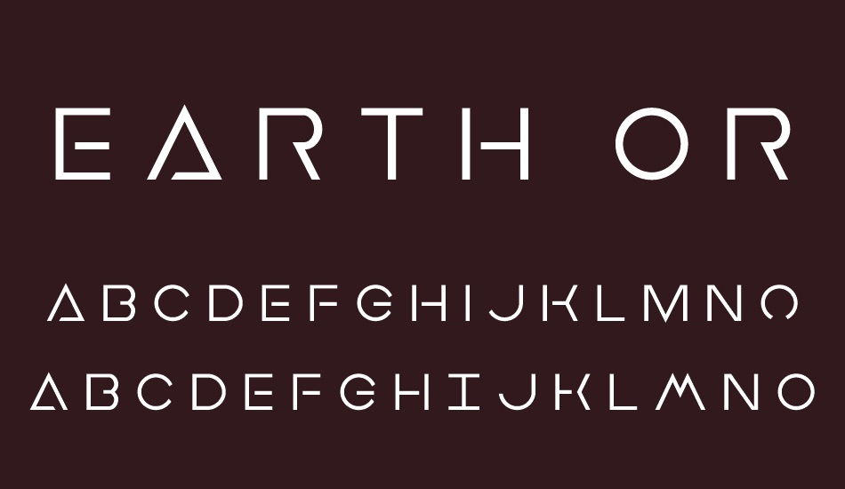 Earth Orbiter Title font