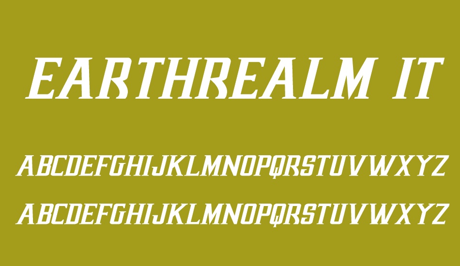 Earthrealm Italic font