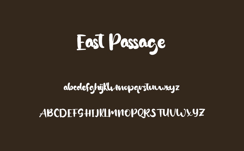 East Passage font