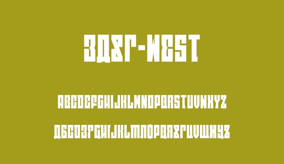 EAST-west font