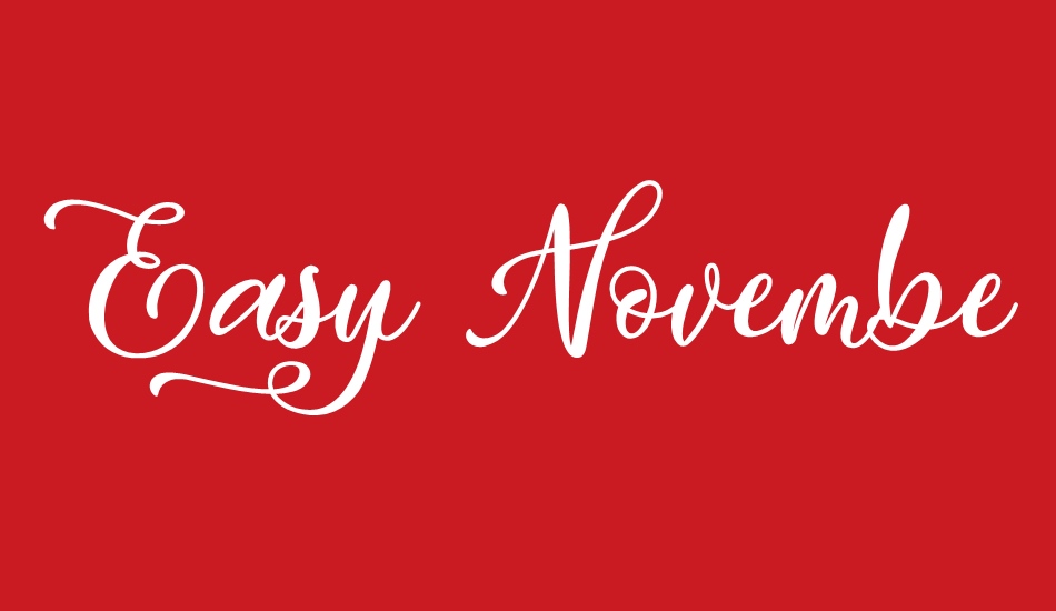 Easy November font big
