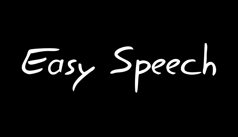 Easy Speech font big