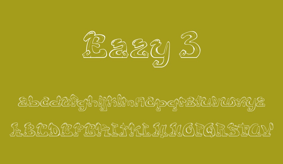 Eazy 3 font
