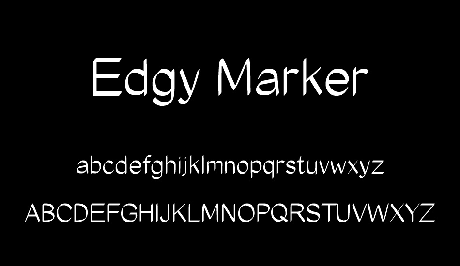Edgy Marker font
