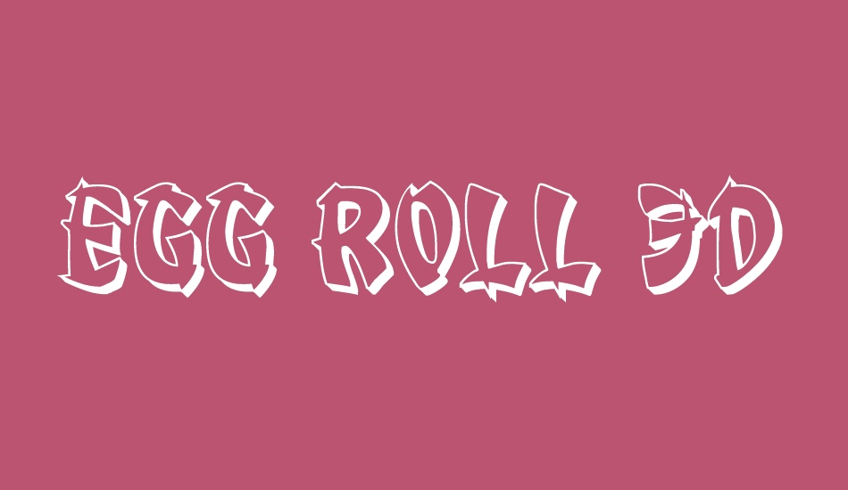 Egg Roll 3D font big
