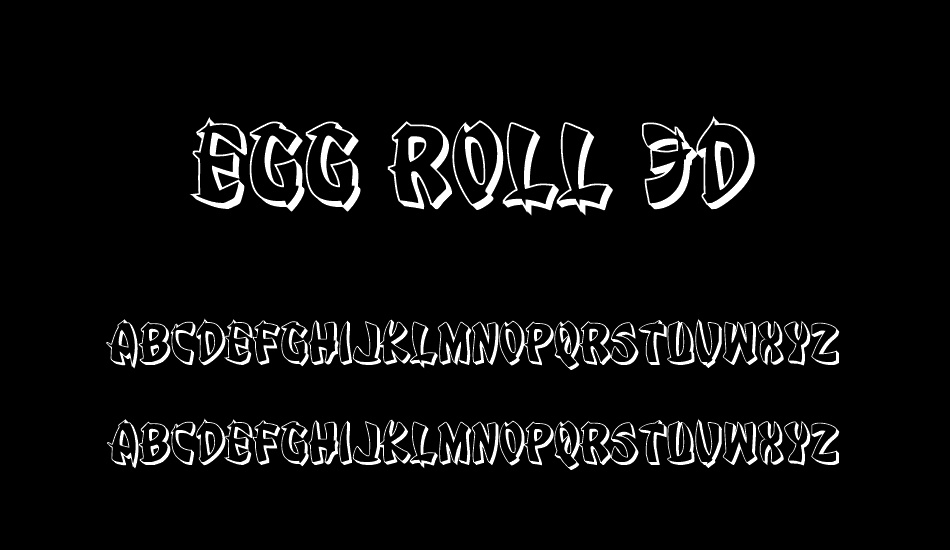 Egg Roll 3D font