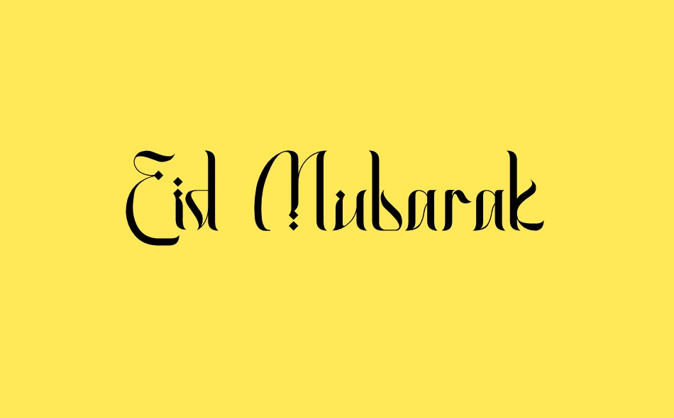 Eid Mubarak font big