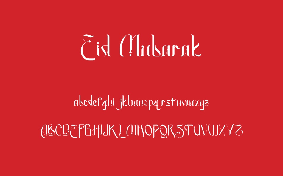 Eid Mubarak font