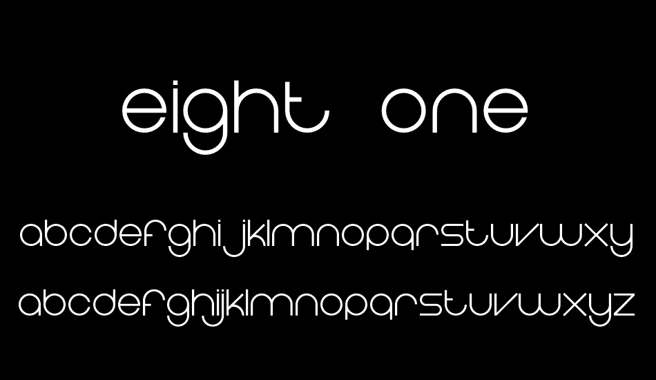 Eight One font