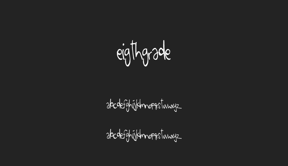 EigthGrade font