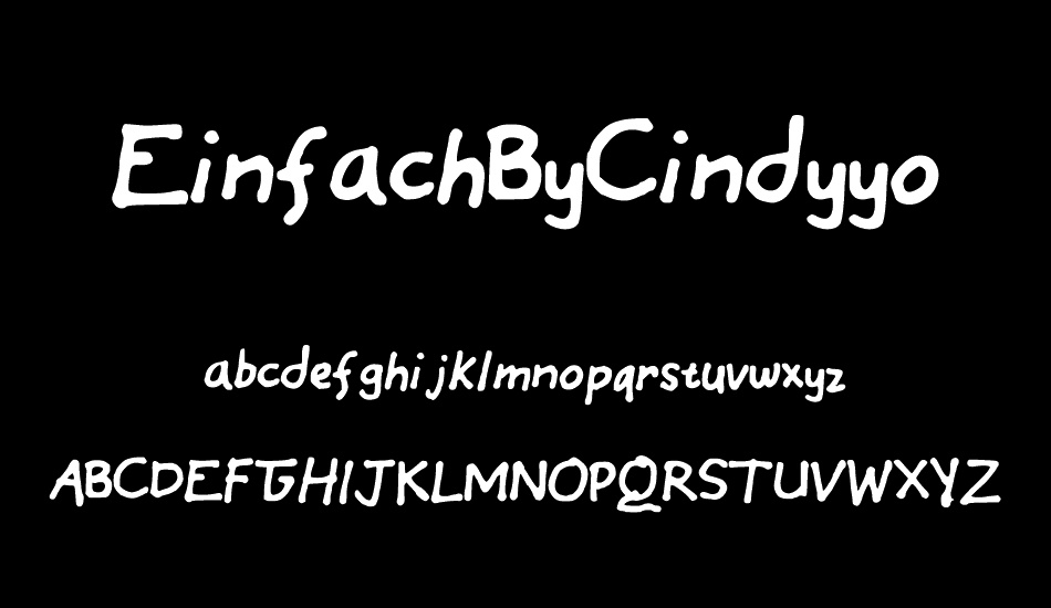 EinfachByCindyyo font