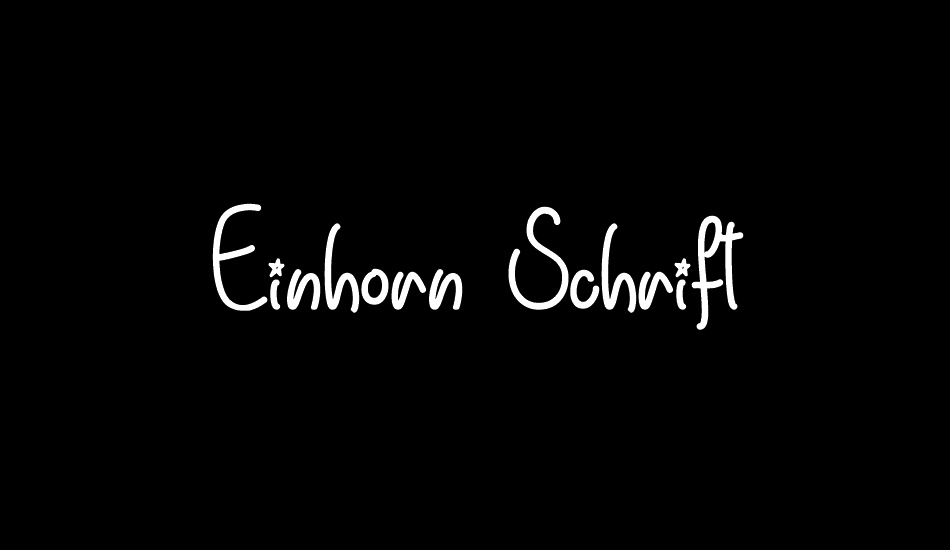 Einhorn Schrift font big