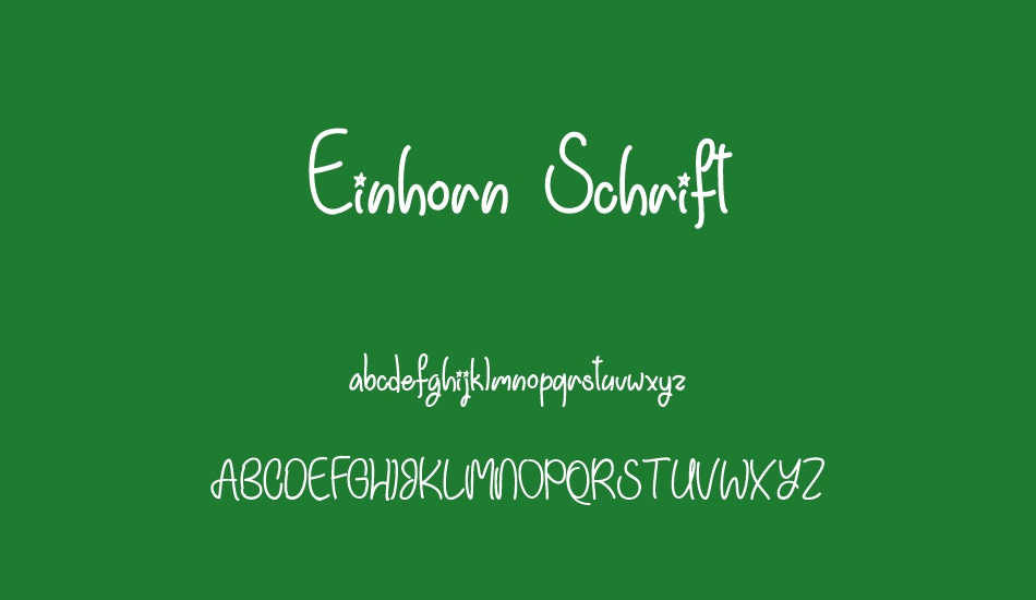 Einhorn Schrift font