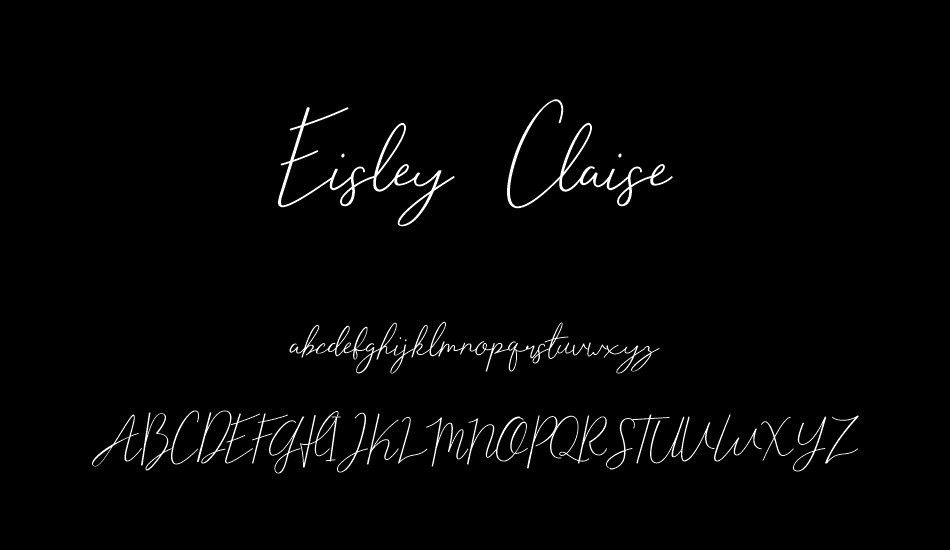 Eisley Claise font