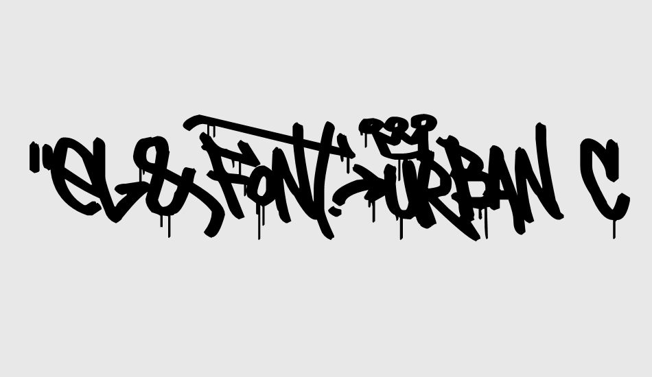 El&Font Urban Calligraphy free font