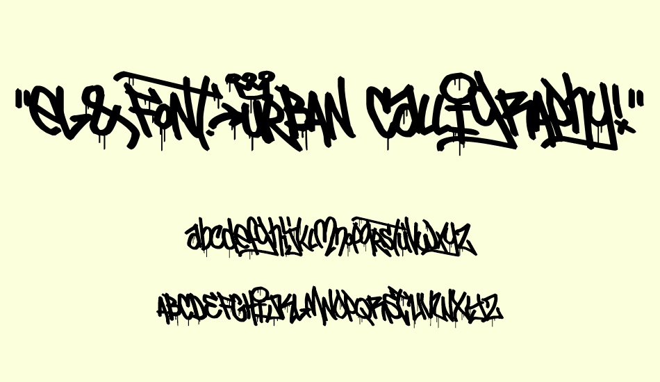 El&Font Urban Calligraphy free font