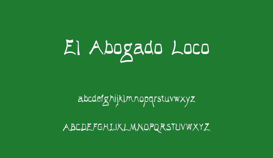 El Abogado Loco font