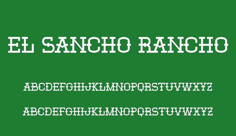 El Sancho Rancho font