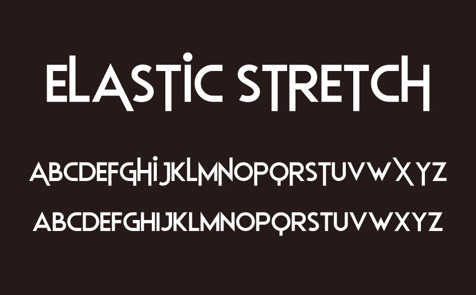 Elastic Stretch font